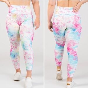 Curves N Combatboots CNC Tie Dye Rainbow Leggings